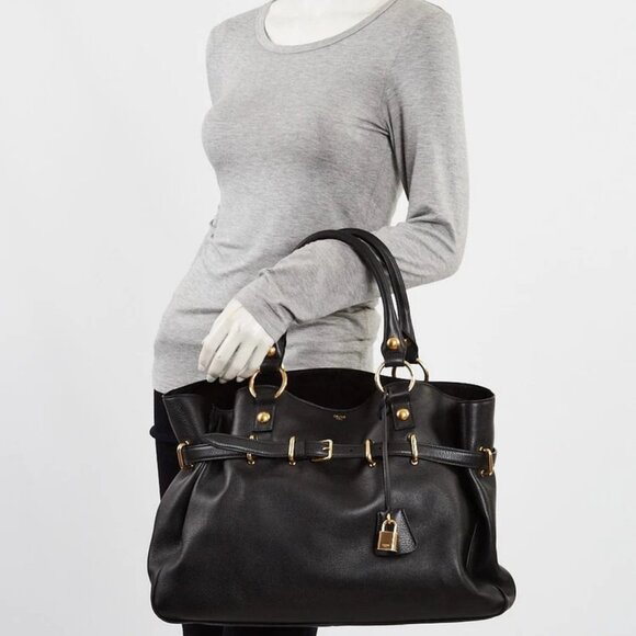 Celine Black Leather Medium Anita Shoulder Bag - Picture 2 of 12